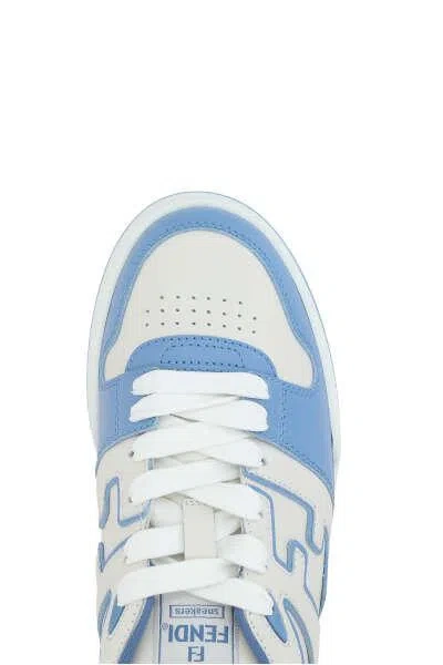 Shop Fendi Sneakers In Sky+white+sky+sky