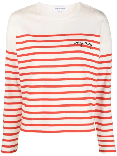 Shop Maison Labiche T-shirts And Polos In Ivory Poppy