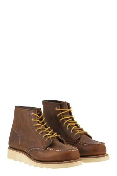 Shop Red Wing Shoes Classic Moc - Leather Lace-up Boot In Brown