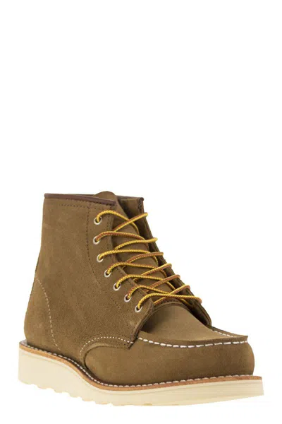 Red Wing Shoes Lace-up Suede Ankle Boots In Olive