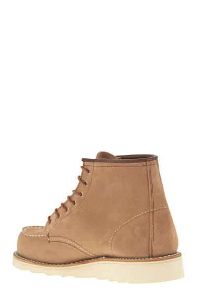 Red Wing Shoes Women's Classic Moc 8208 Boots In Dusty Rose In Beige
