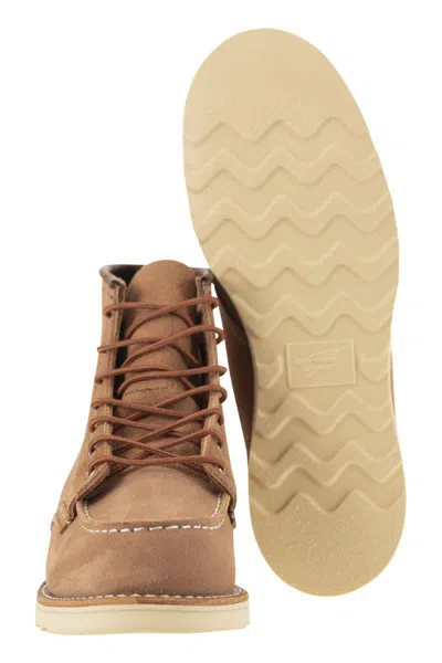 Red Wing Shoes Women's Classic Moc 8208 Boots In Dusty Rose In Beige