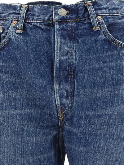 Shop Orslow 105 Standard Selvedge Denim Jeans Light Blue