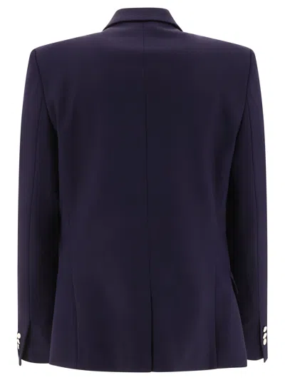 Shop Balmain 6-button Blazer Jackets Blue