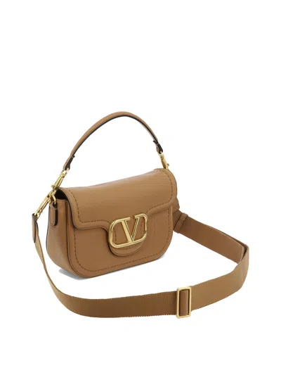 Shop Valentino Alltime Shoulder Bags Beige