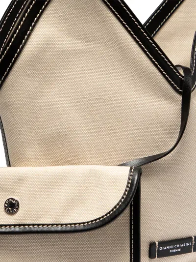 Shop Gianni Chiarini Anfora Shoulder Bags Beige