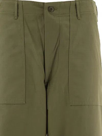 Shop Orslow Army Fatigue Trousers Green