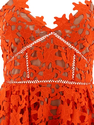 Shop Self-portrait Azalea Lace Dresses Orange