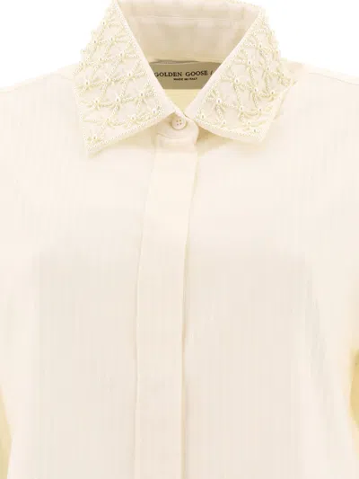 Shop Golden Goose Batilda Shirts White