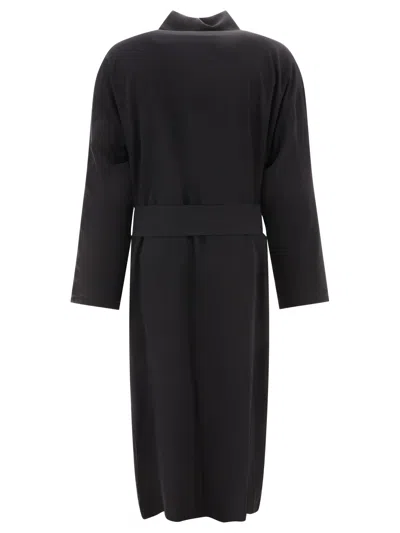 Shop Balenciaga Belted Trench Coat Coats Black