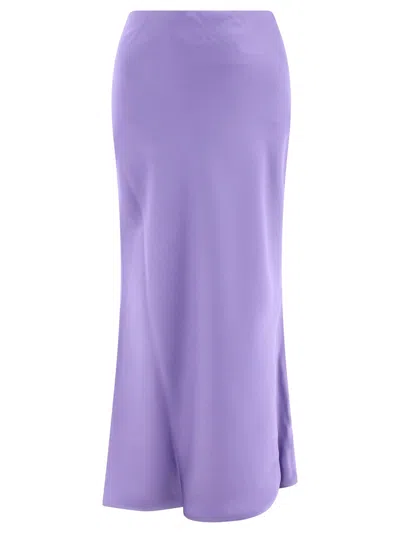Shop Norma Kamali Bias Skirts Purple
