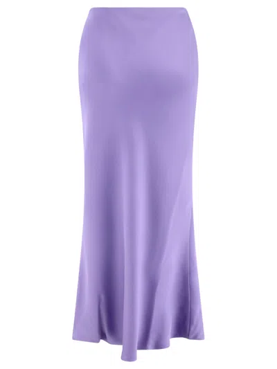 Shop Norma Kamali Bias Skirts Purple