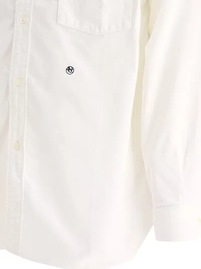 Shop Nanamica Button-down Shirt Shirts White