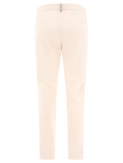 Shop Brunello Cucinelli Capri  With Monili Trousers White