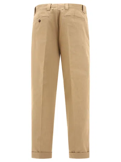 Shop Golden Goose Chino Skate Trousers Beige
