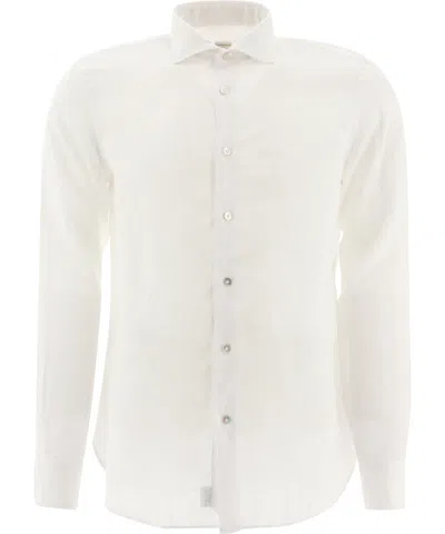 Shop Borriello Classic Linen Shirt Shirts White