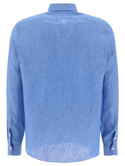 Shop Borriello Classic Linen Shirt Shirts Light Blue