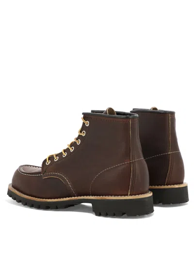 Shop Red Wing Shoes Classic Moc Ankle Boots Brown