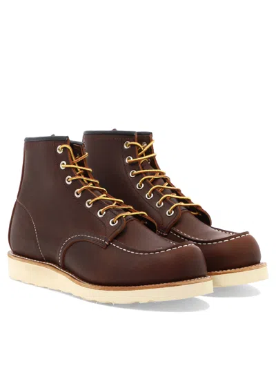 Shop Red Wing Shoes Classic Moc Ankle Boots Brown