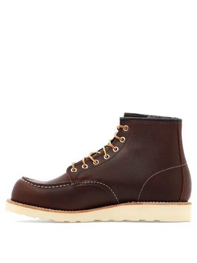 Shop Red Wing Shoes Classic Moc Ankle Boots Brown