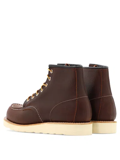 Shop Red Wing Shoes Classic Moc Ankle Boots Brown