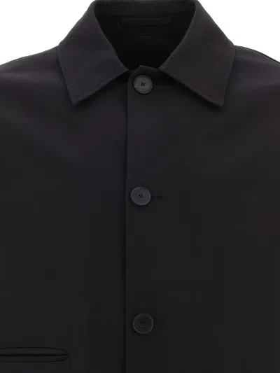 Shop Lanvin Cocoon Overshirt Jackets Black