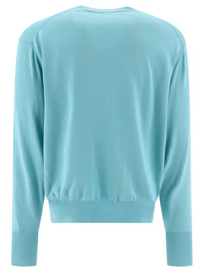 Shop Kaptain Sunshine Cotton Sweater Knitwear Light Blue