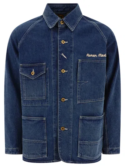 Shop Human Made Coverall Jackets Blue