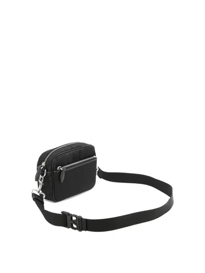 Shop Valentino Crossbody Bag In Toile Iconographe Technical Fabric Crossbody Bags Black