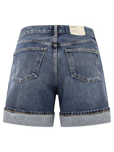 Shop Agolde Dame Short Blue