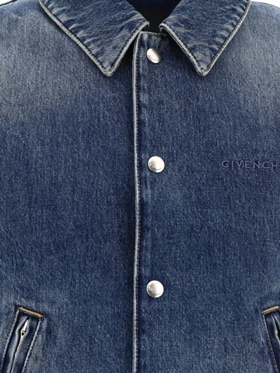 Shop Givenchy Denim Vest Jacket Jackets Blue