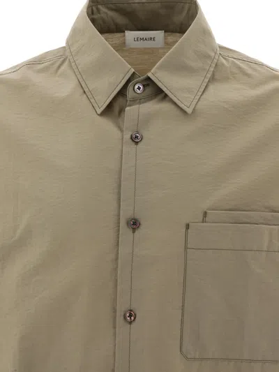 Shop Lemaire Double Pocket Shirts Green