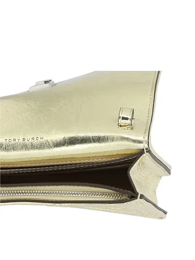 Shop Tory Burch Fleming Soft Shoulder Bags Gold