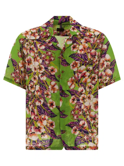 Shop Kapital Flower Pattern Aloha Shirts Green
