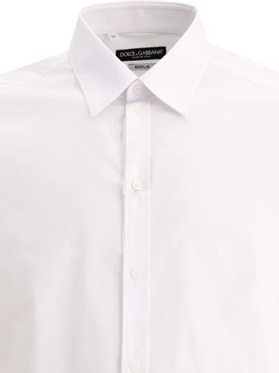 Shop Dolce & Gabbana Gold-fit Shirts White