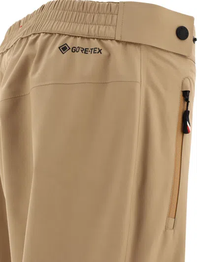 Shop Moncler Gore-tex Trousers Beige