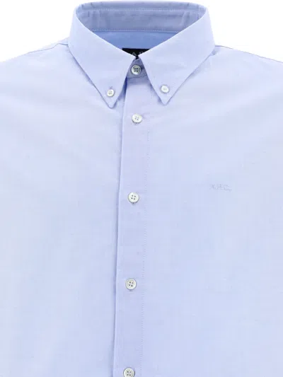 Shop Apc Greg Shirts Light Blue