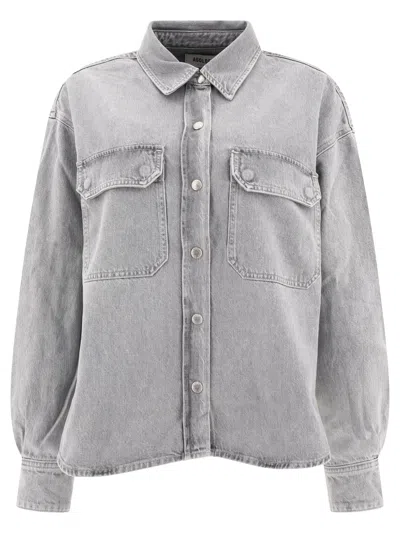 Shop Agolde Gwen Shirts Grey