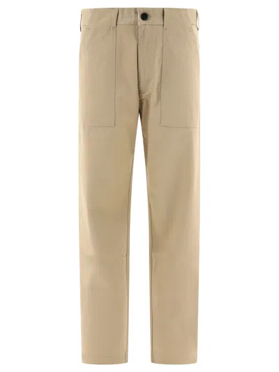 Shop Andblue Hammer Trousers Beige