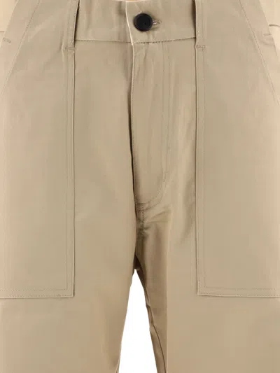 Shop Andblue Hammer Trousers Beige