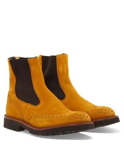 Shop Tricker's Henry Ankle Boots Orange