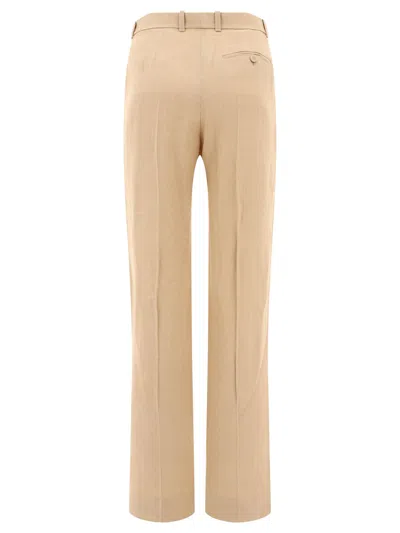 Shop Chloé High-rise Tailored Trousers Beige