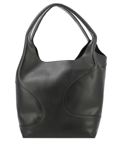 Shop Ferragamo Hobo Bag With Cut-out Detailing Shoulder Bags Black