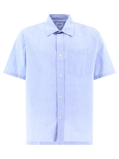 Shop Norse Projects Ivan Relaxed Shirts Light Blue
