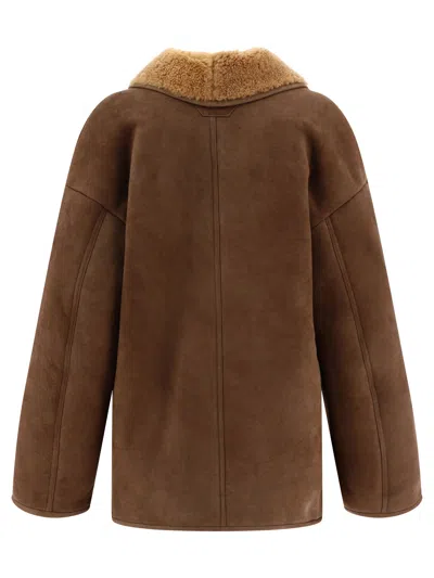 Shop Salvatore Santoro Jacket With Shearling Inserts Jackets Brown