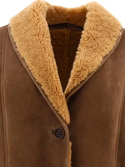 Shop Salvatore Santoro Jacket With Shearling Inserts Jackets Brown