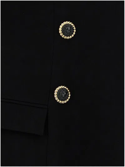 Shop Balmain Jewel Button Dress Dresses Black