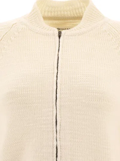 Shop Maison Margiela Knit Cardigan Knitwear White