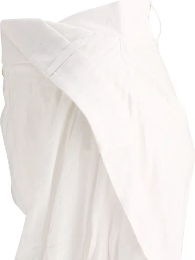 Shop Jacquemus La Jupe Saudade Skirts White