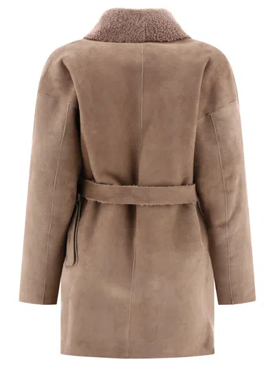 Salvatore Santoro Shearling-trimmed Suede Coat